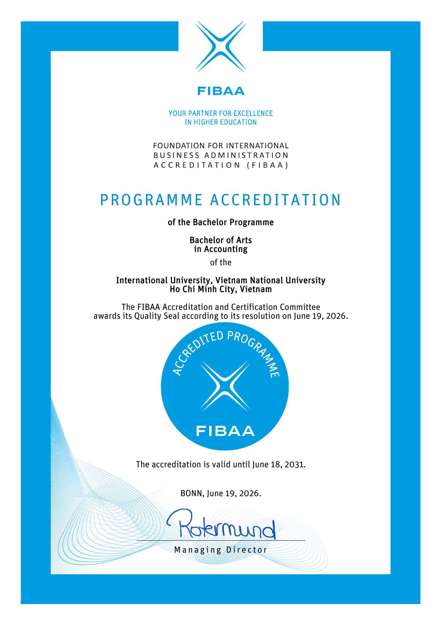 ✨ INTERNATIONAL ACCREDITATION: SCHOOL OF ECONOMICS FINANCE ACCOUNTING (EFA) CONTINUES ITS JOURNEY TO ACHIEVE FIBAA QUALITY STANDARDS